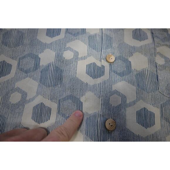Tommy Bahama Hawaiian Shirt 100% Silk Geometric Short Sleeve Mens Size XL - Picture 8 of 11